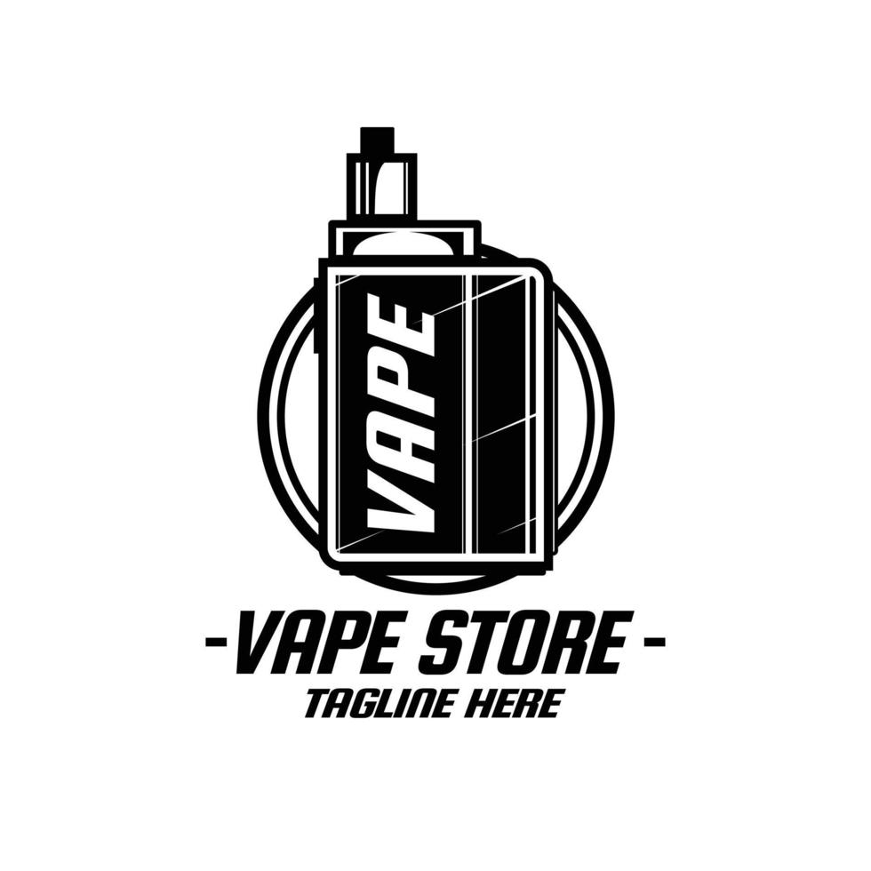 ilustraciones vectoriales vape store vintage logo vector