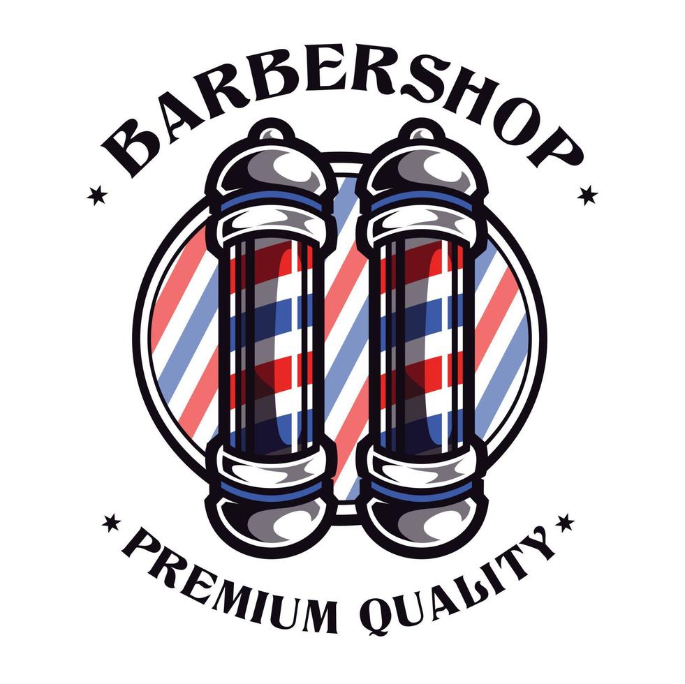 Barbershop vintage logo vector