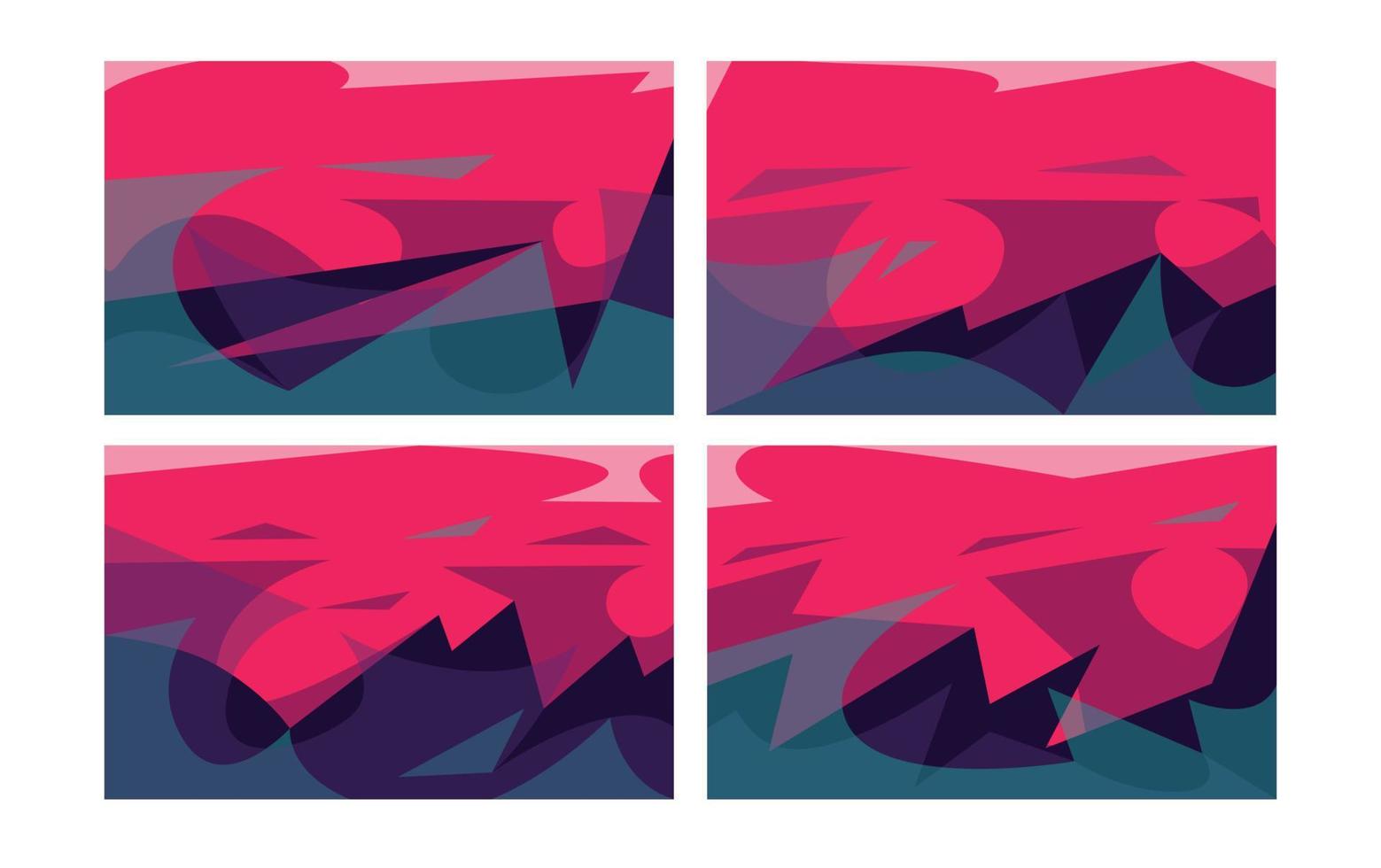 Set Modern Abstract Colorful Geometrical Background Template vector