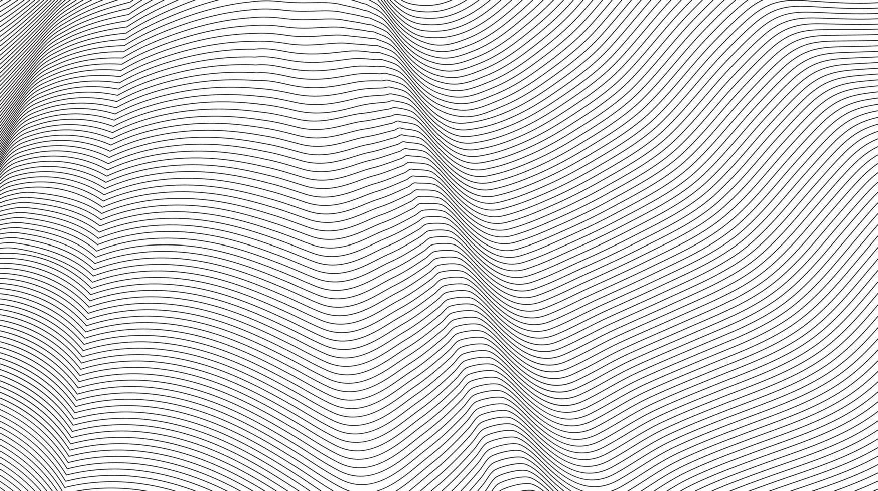 Blue minimal wavy lines abstract elegant background. Vector design