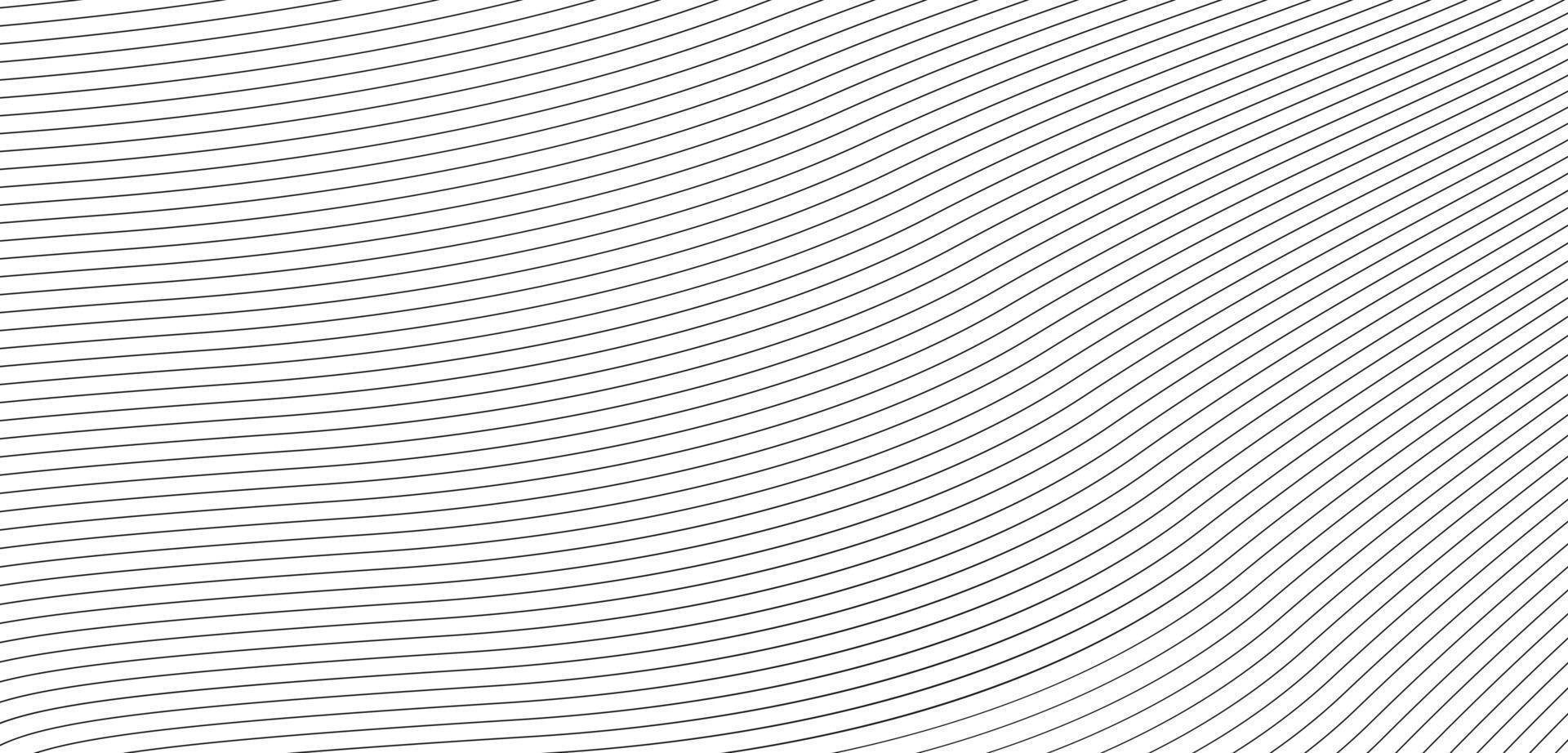 Abstract black blend lines with oblique stripe on white background vector illustration