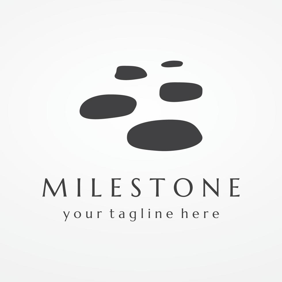 Logo design template stepping stone or walking stone. vector