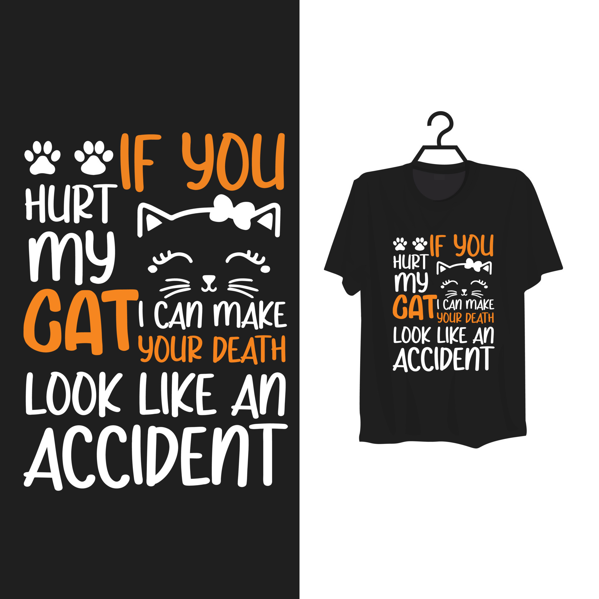 Typography cat t shirt template design. 11263063 Vector Art at Vecteezy