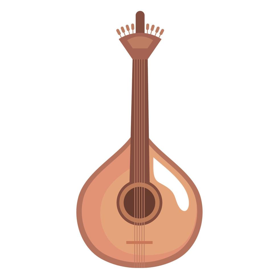 instrumento de guitarra de fado vector