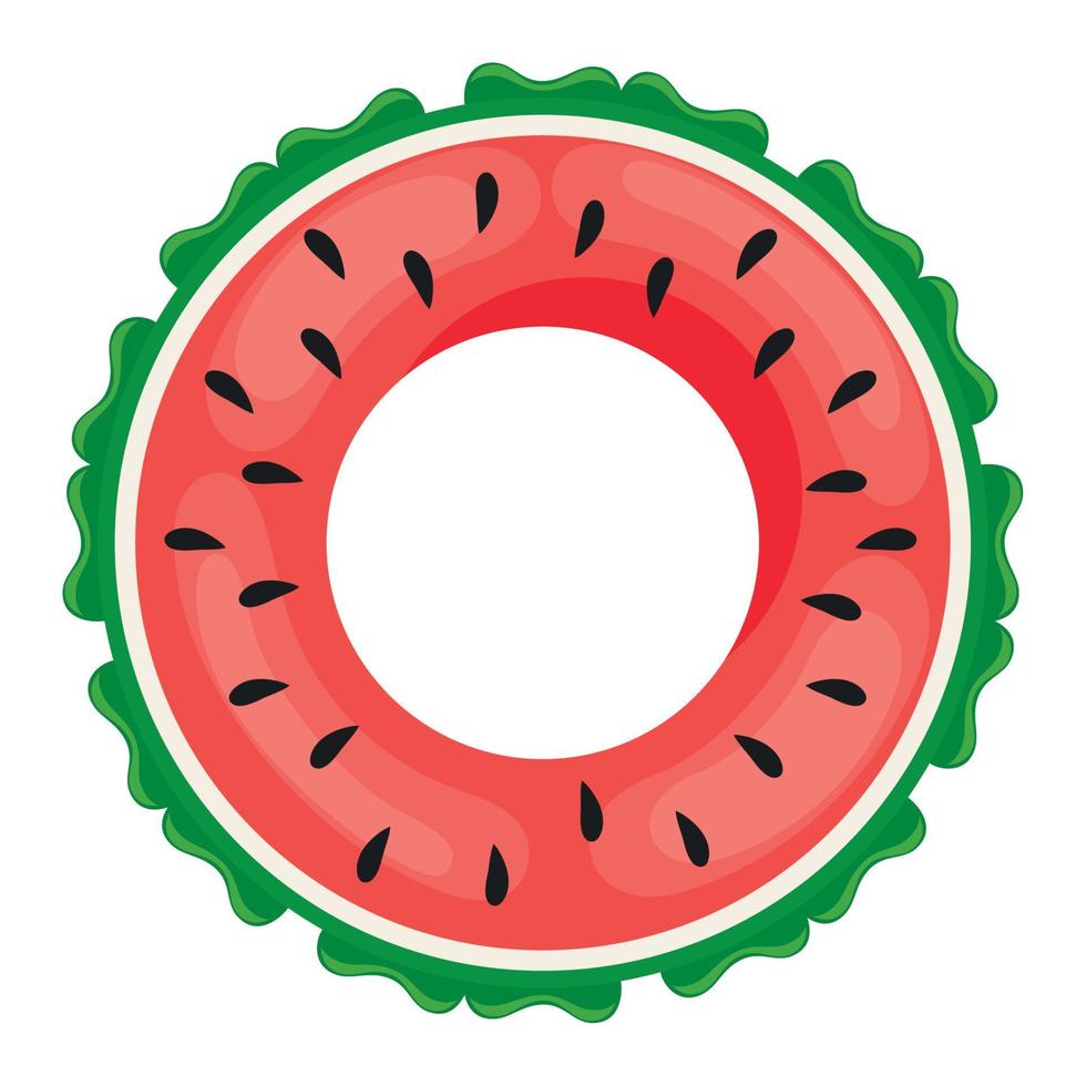 watermelon inflatable ring vector