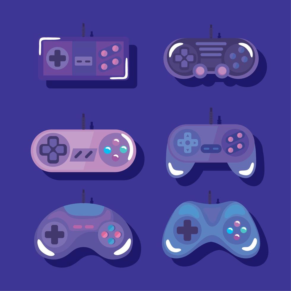 six video game control vector