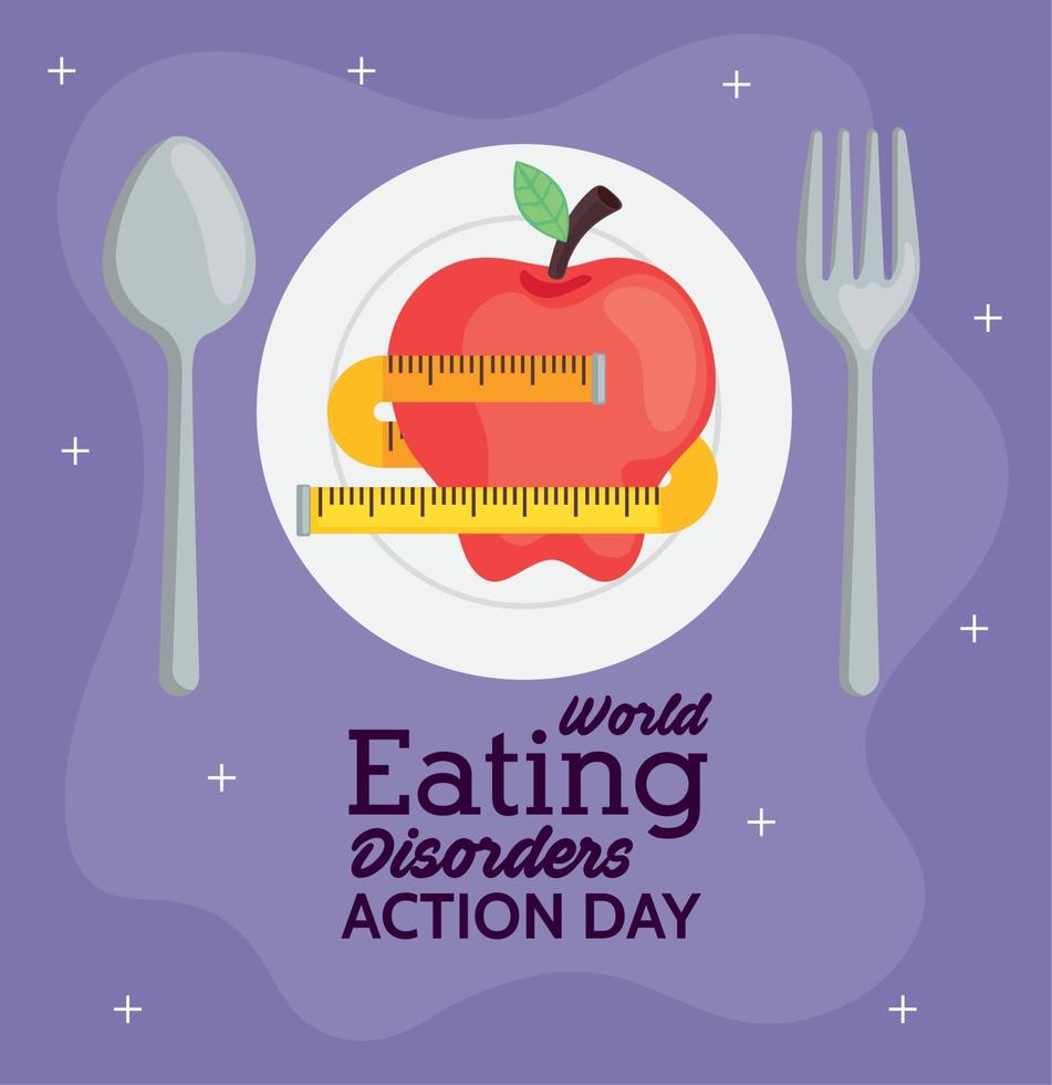 eating disorders day message vector