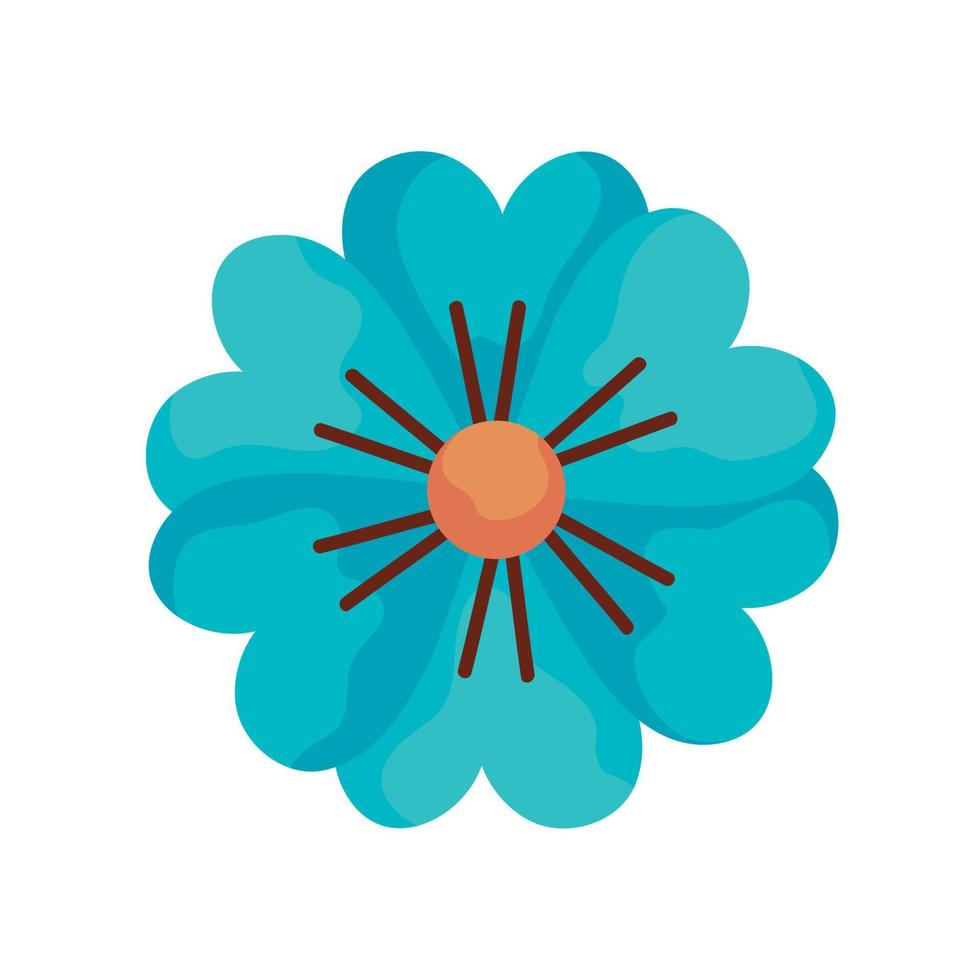 blue flower garden vector