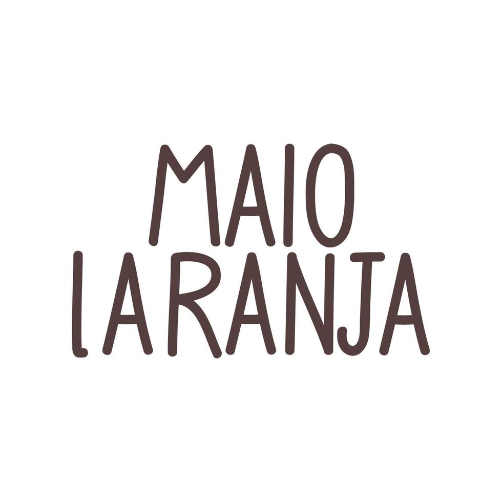 maio laranja letras vector