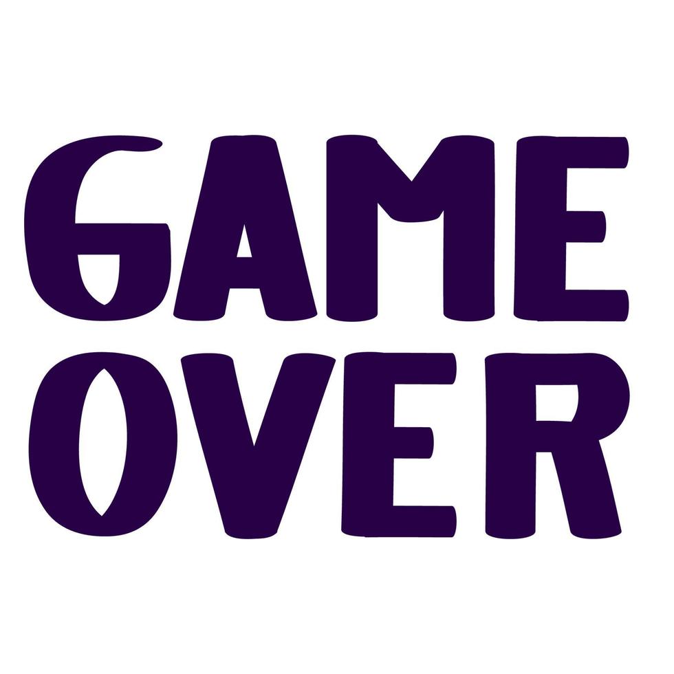 game over lettering vector