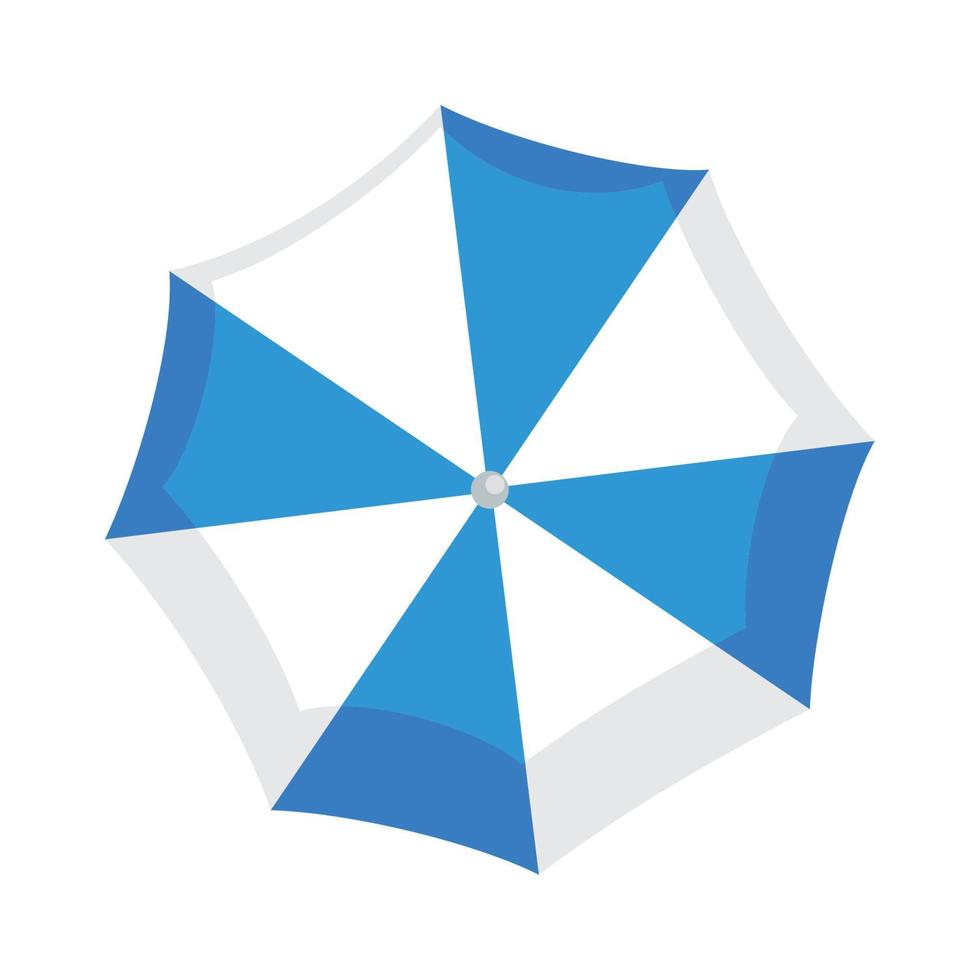 blue beach umbrella vector