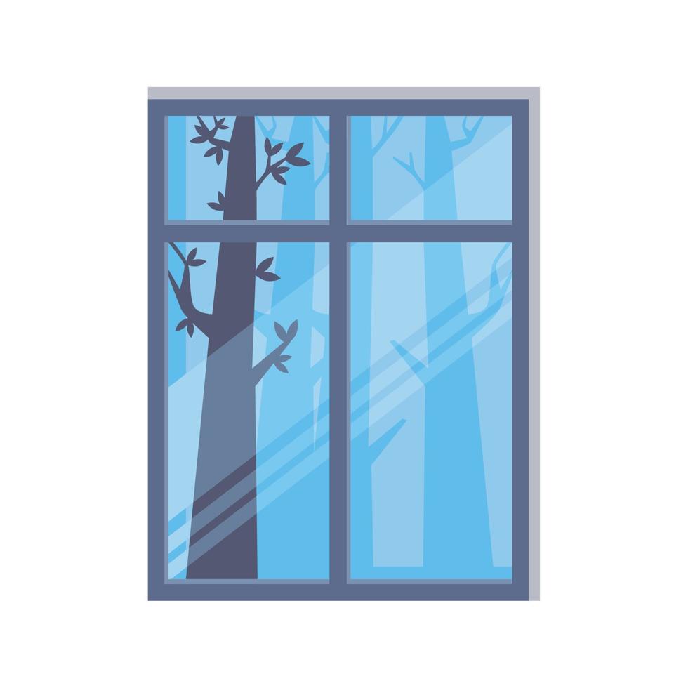 window house closed vector