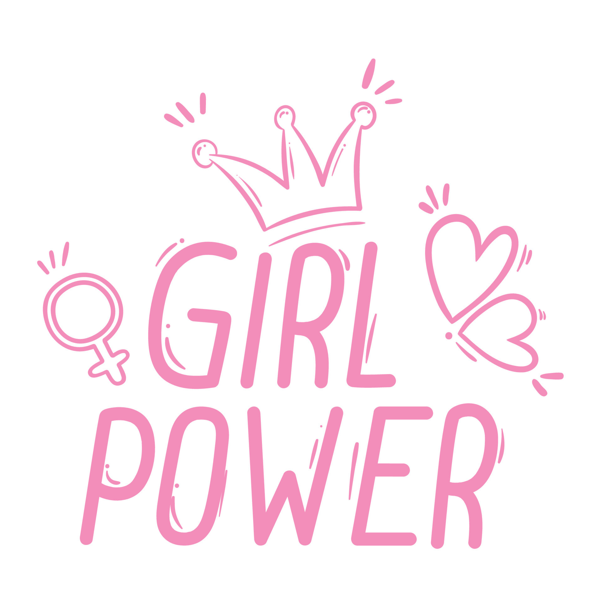 girl power lettering pink 11263322 Vector Art at Vecteezy