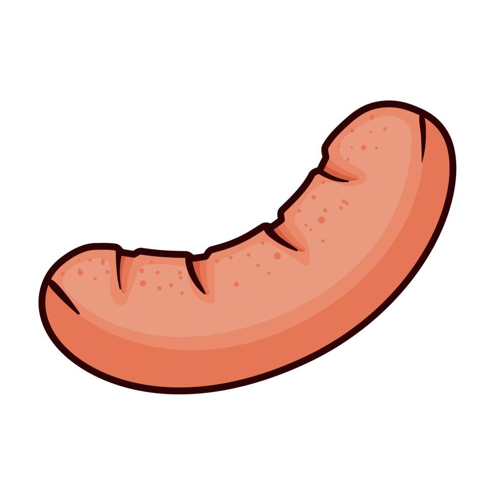 sausage grill food vector