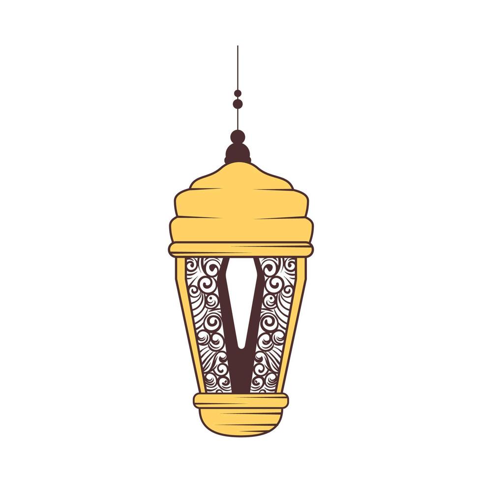 arabic lantern decoration vector