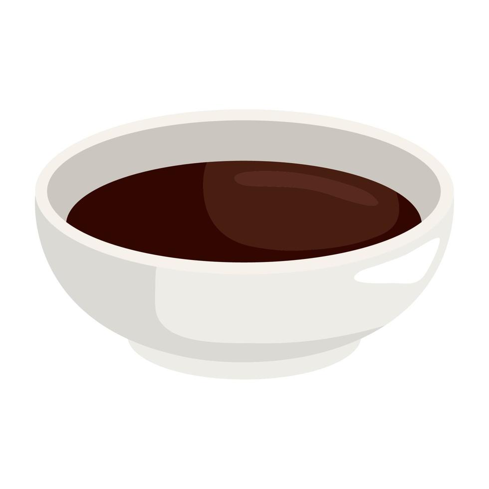 dish with soy sauce vector