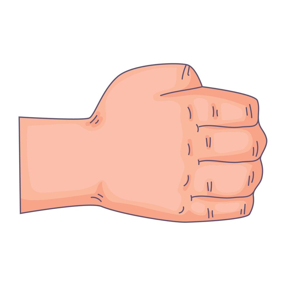 hand human fist vector