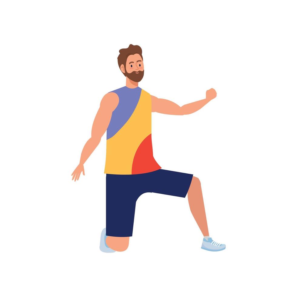 bearded brazilian male dancer vector