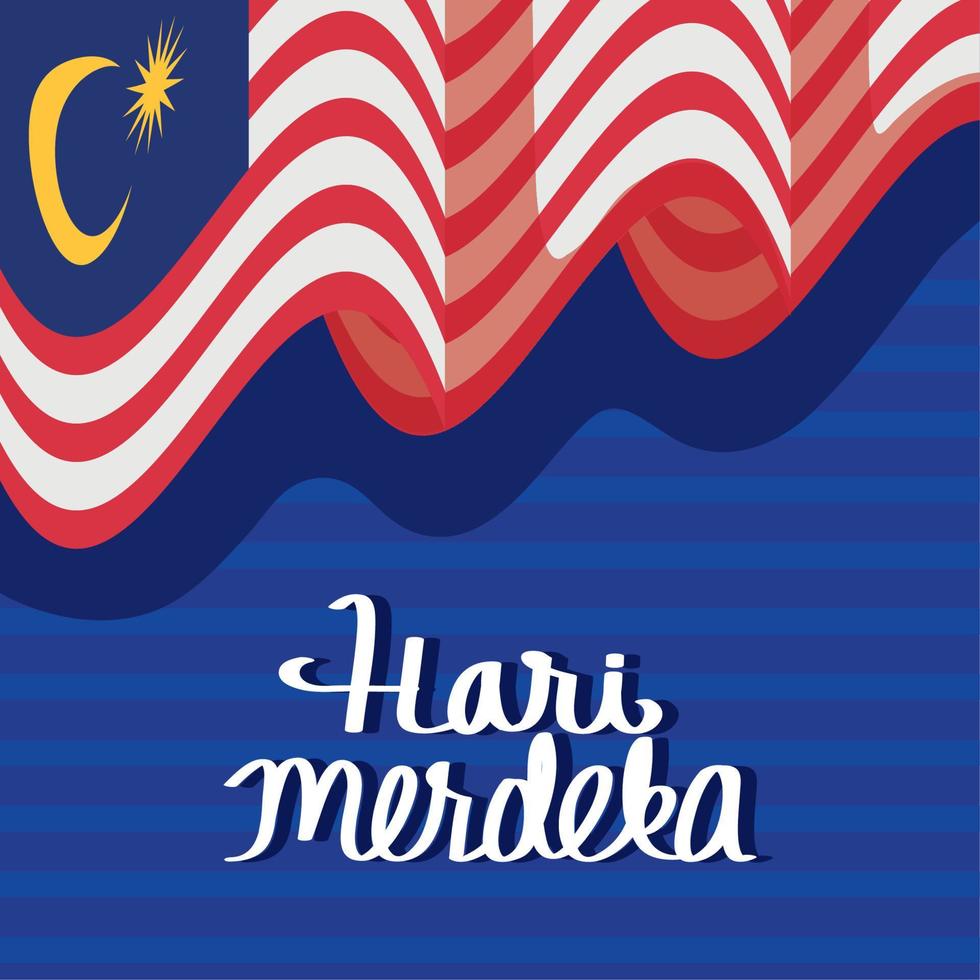 hari merdeka card vector