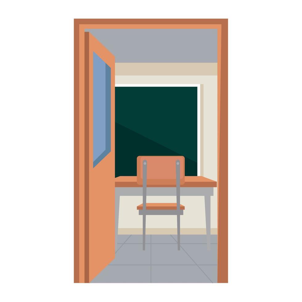 classroom outdoor view vector