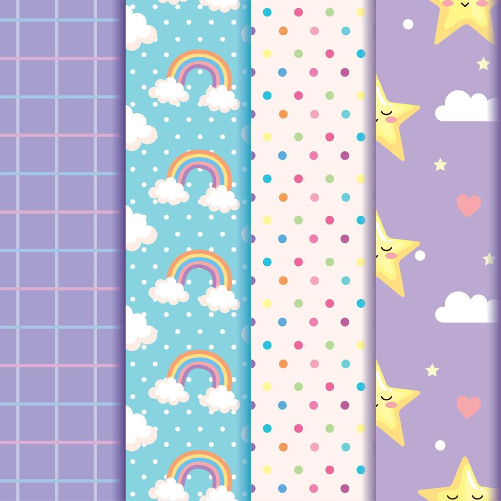 paster colors patterns vector