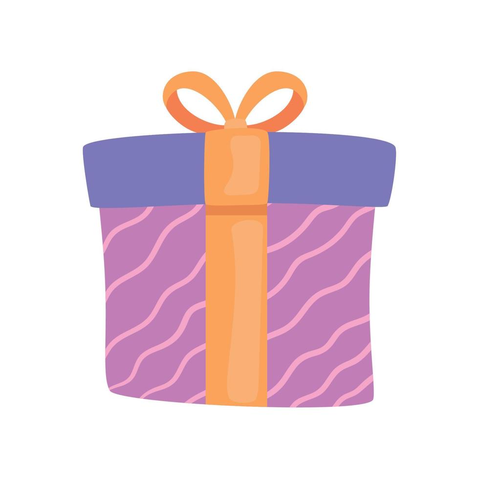 purple gift box present vector