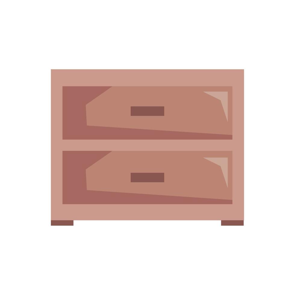 wooden drawer forniture vector