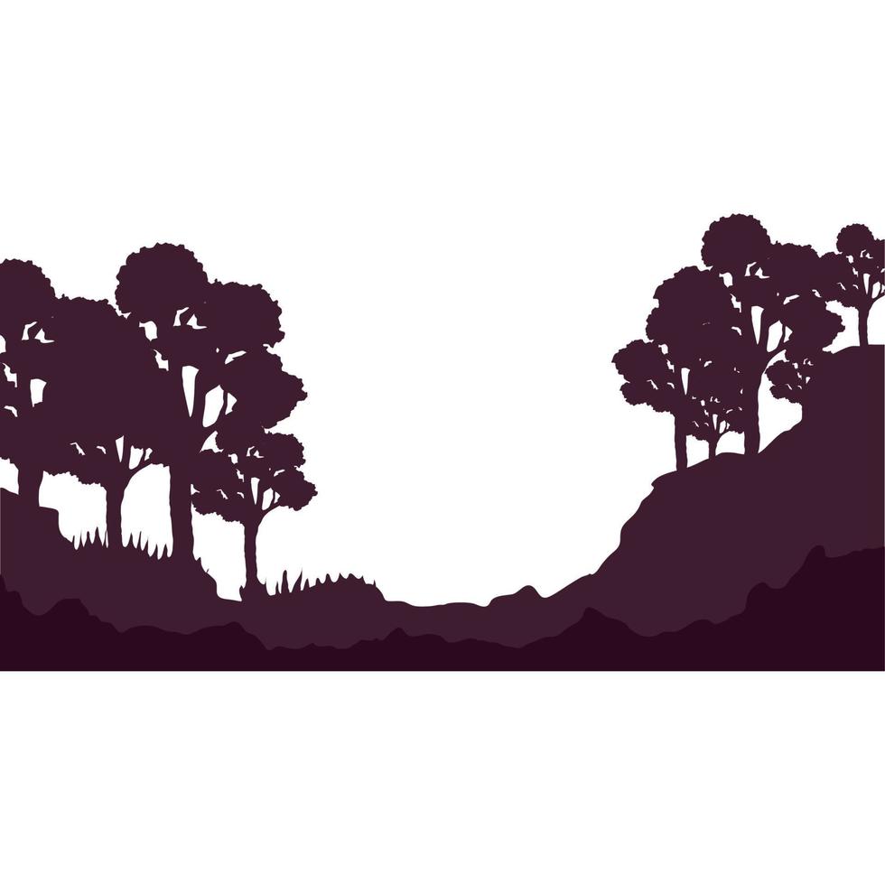 trees forest silhouette vector