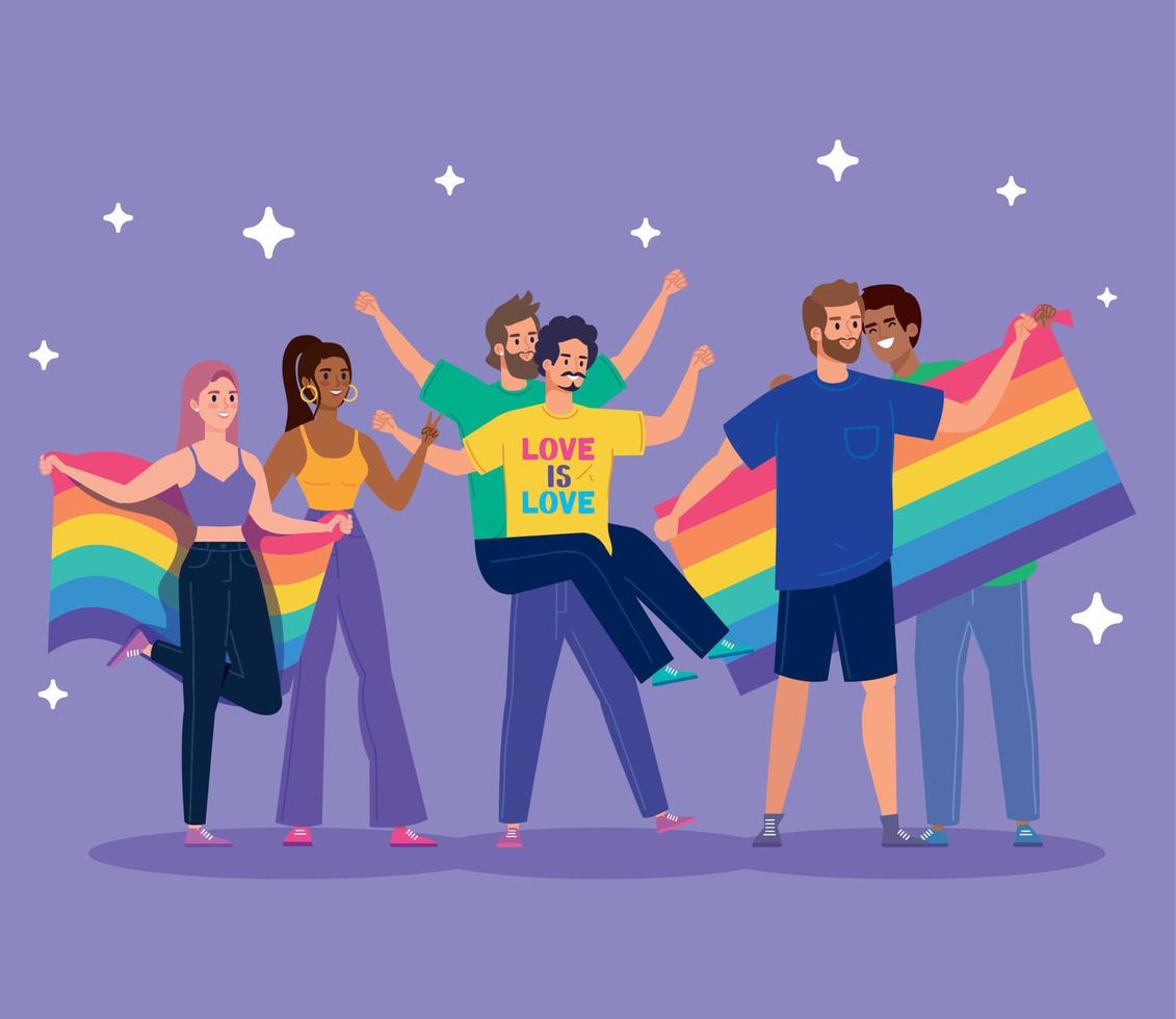 lgtbi community people vector