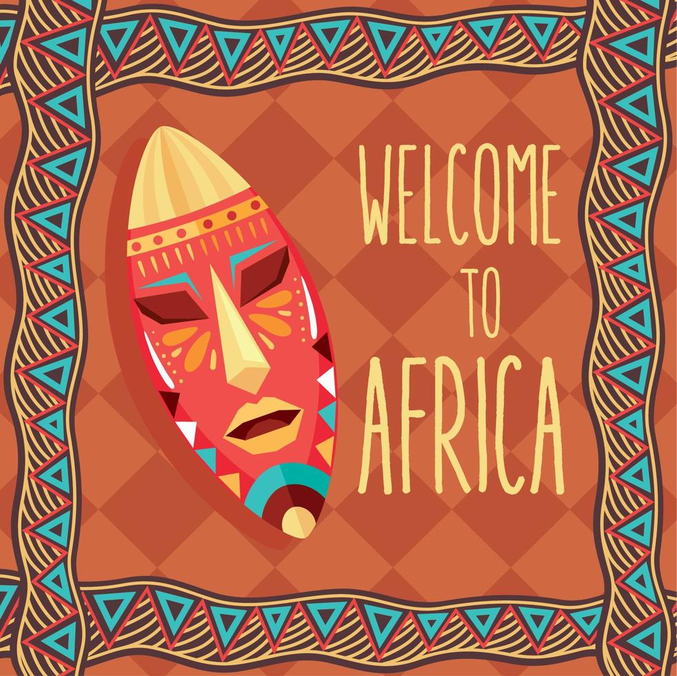 bienvenido a las letras de áfrica vector