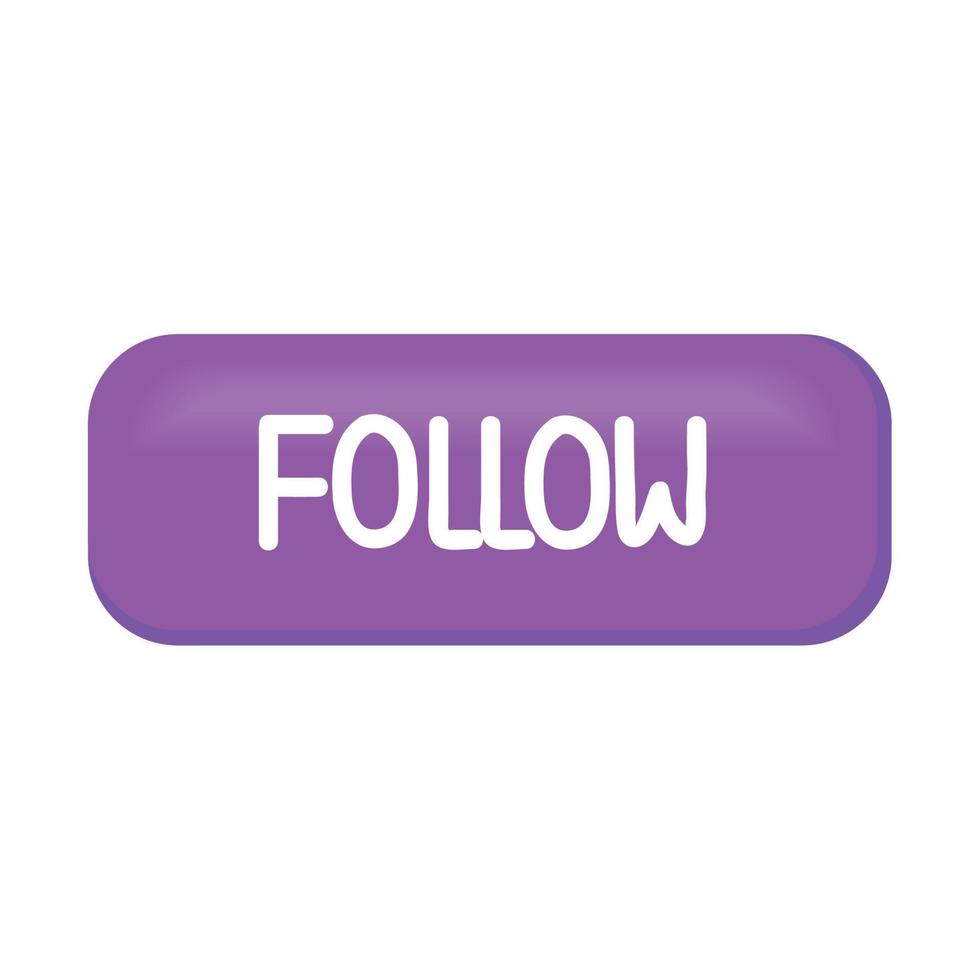 follow social media button vector