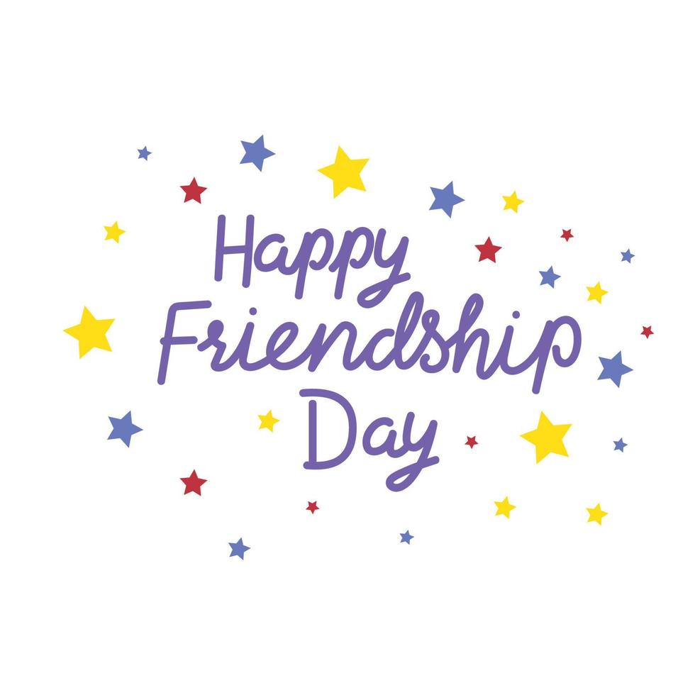 happy friends day starry vector