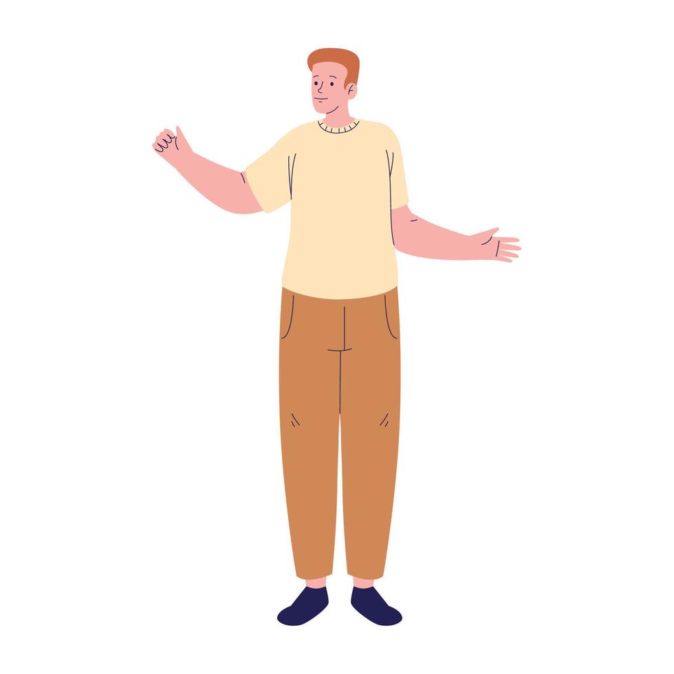 redhead man standing vector