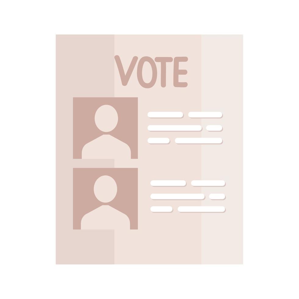 democracy vote paper vector