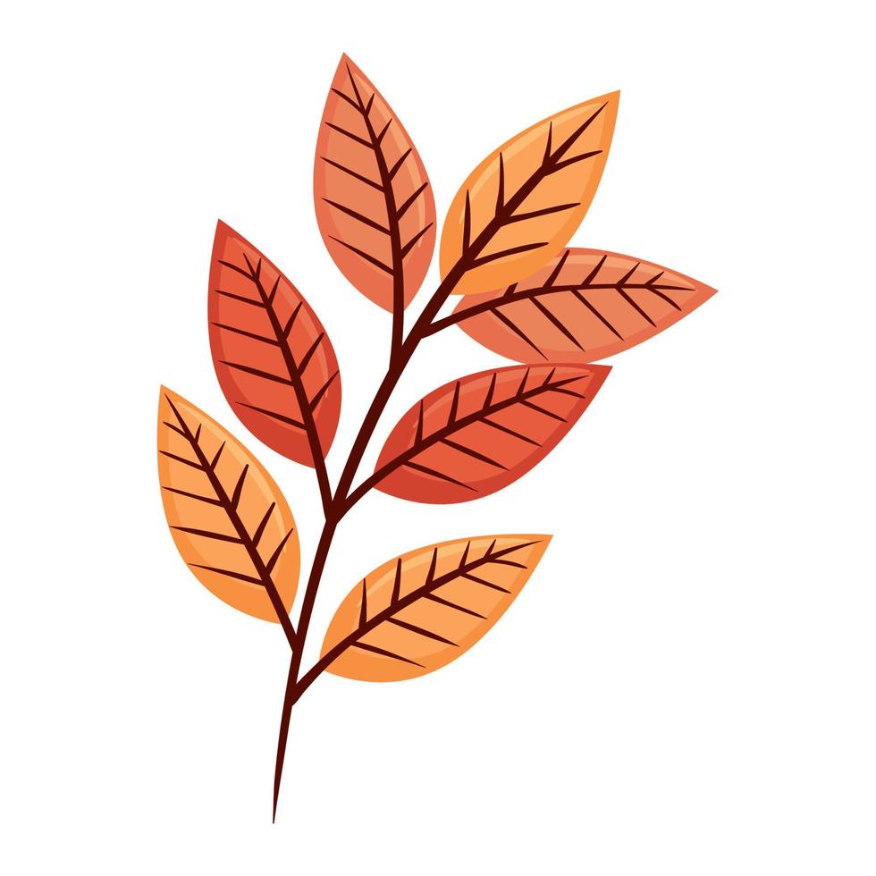 autumn branch with leafs vector