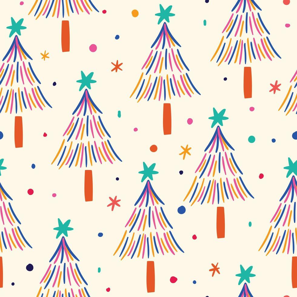Christmas pattern. Christmas digital paper. Winter pattern. Christmas print. Christmas seamless pattern. Christmas tree pattern vector