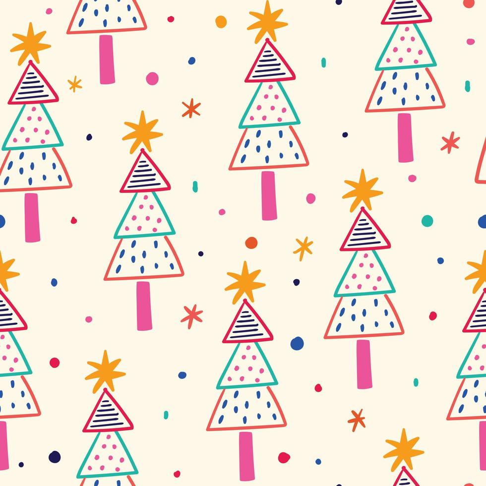 Christmas pattern. Christmas digital paper. Winter pattern. Christmas print. Christmas seamless pattern. Christmas tree pattern vector