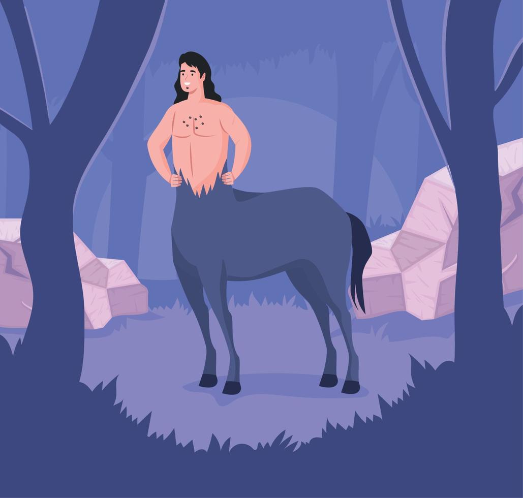 centaur fairytale in forest vector