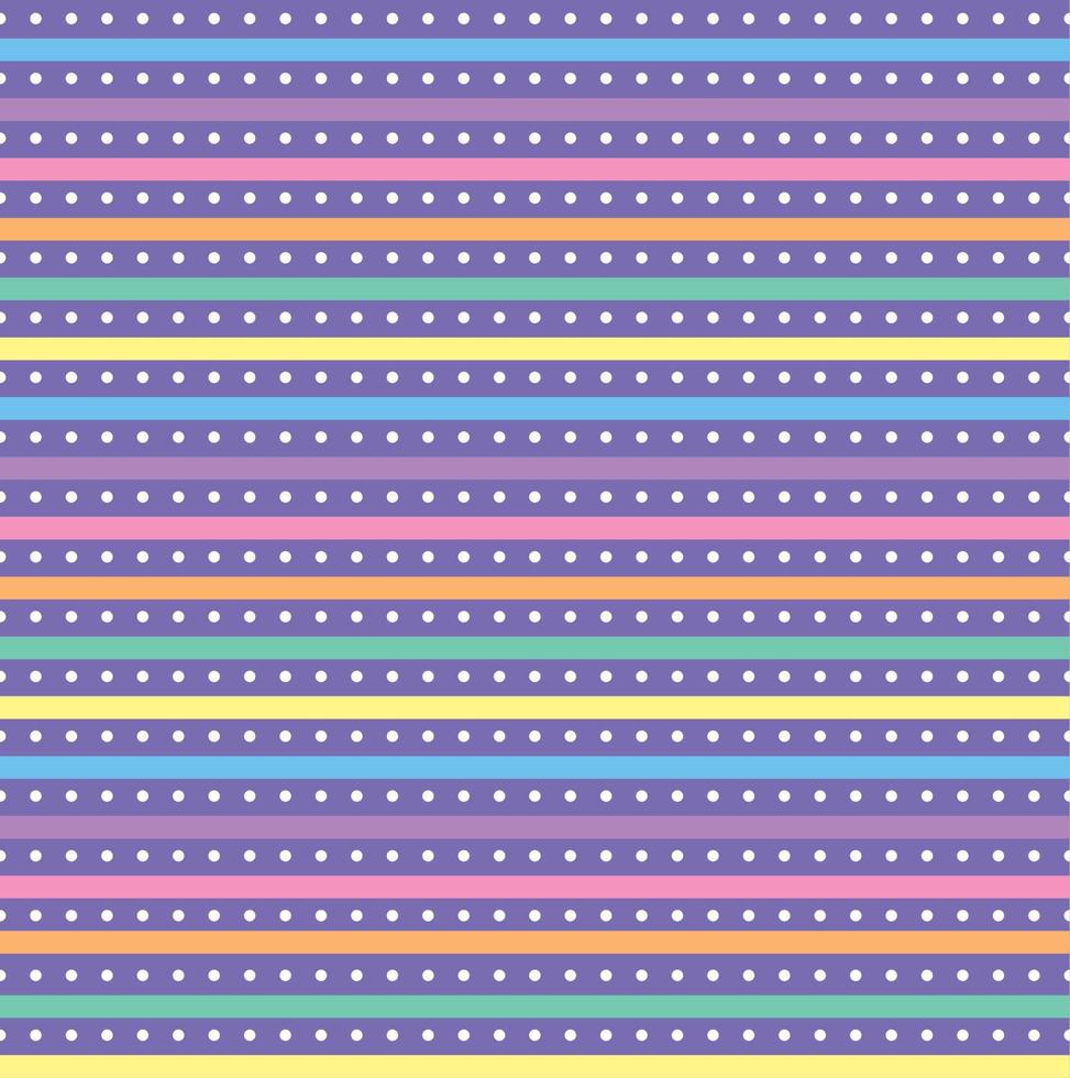 patrón de rayas y puntos en colores pastel vector