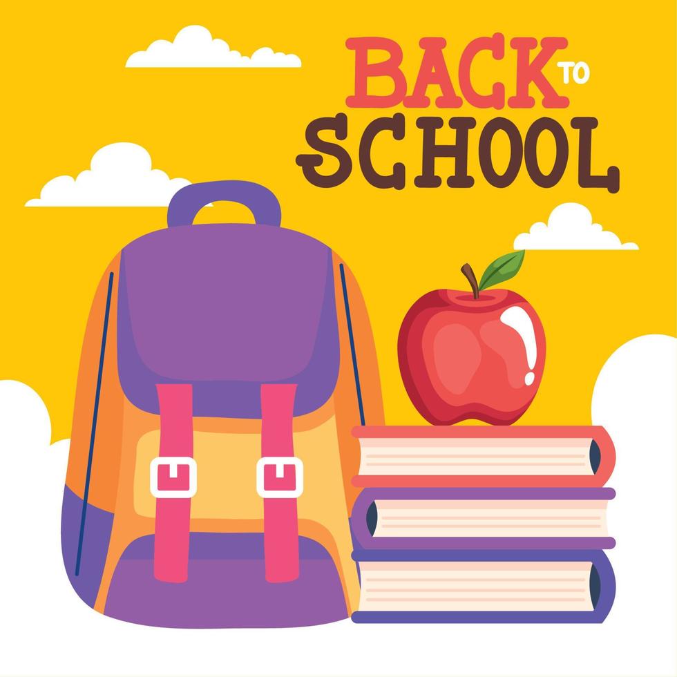 back to school lettering template vector