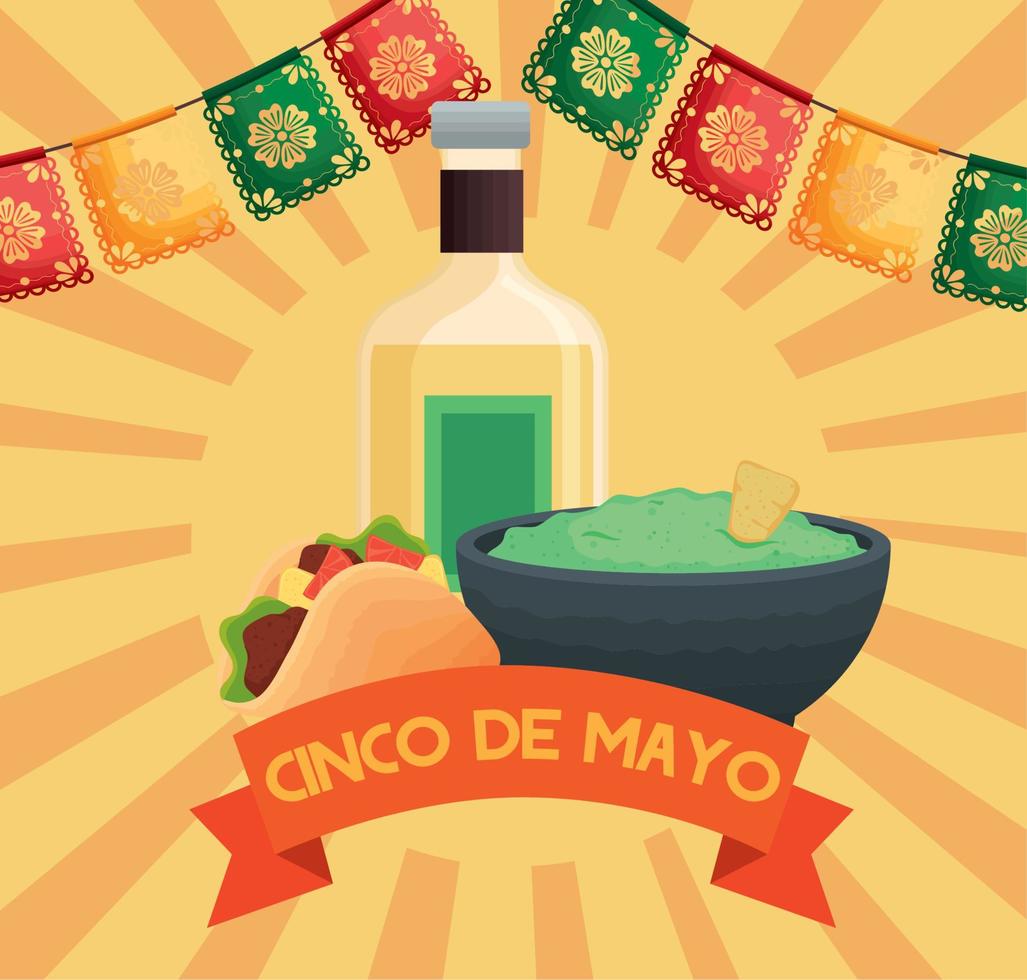 mexican celebration lettering vector