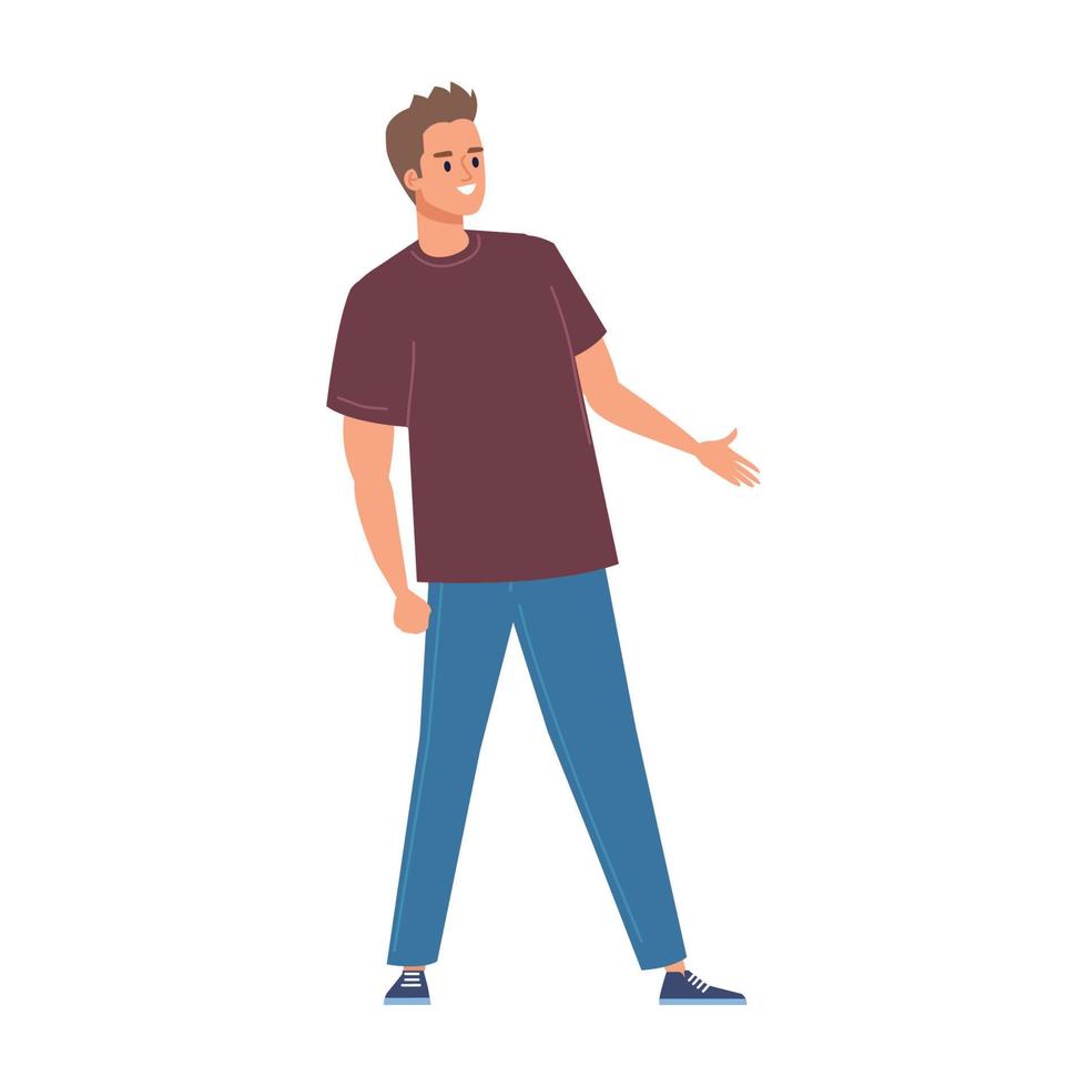 happy young man standing vector