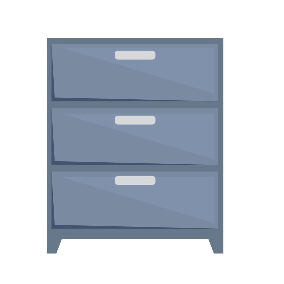 mueble cajonera gris vector