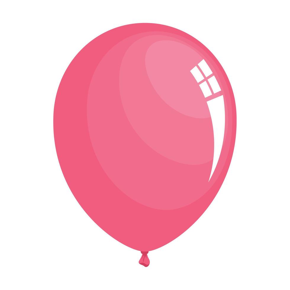 globo rosa helio flotante vector