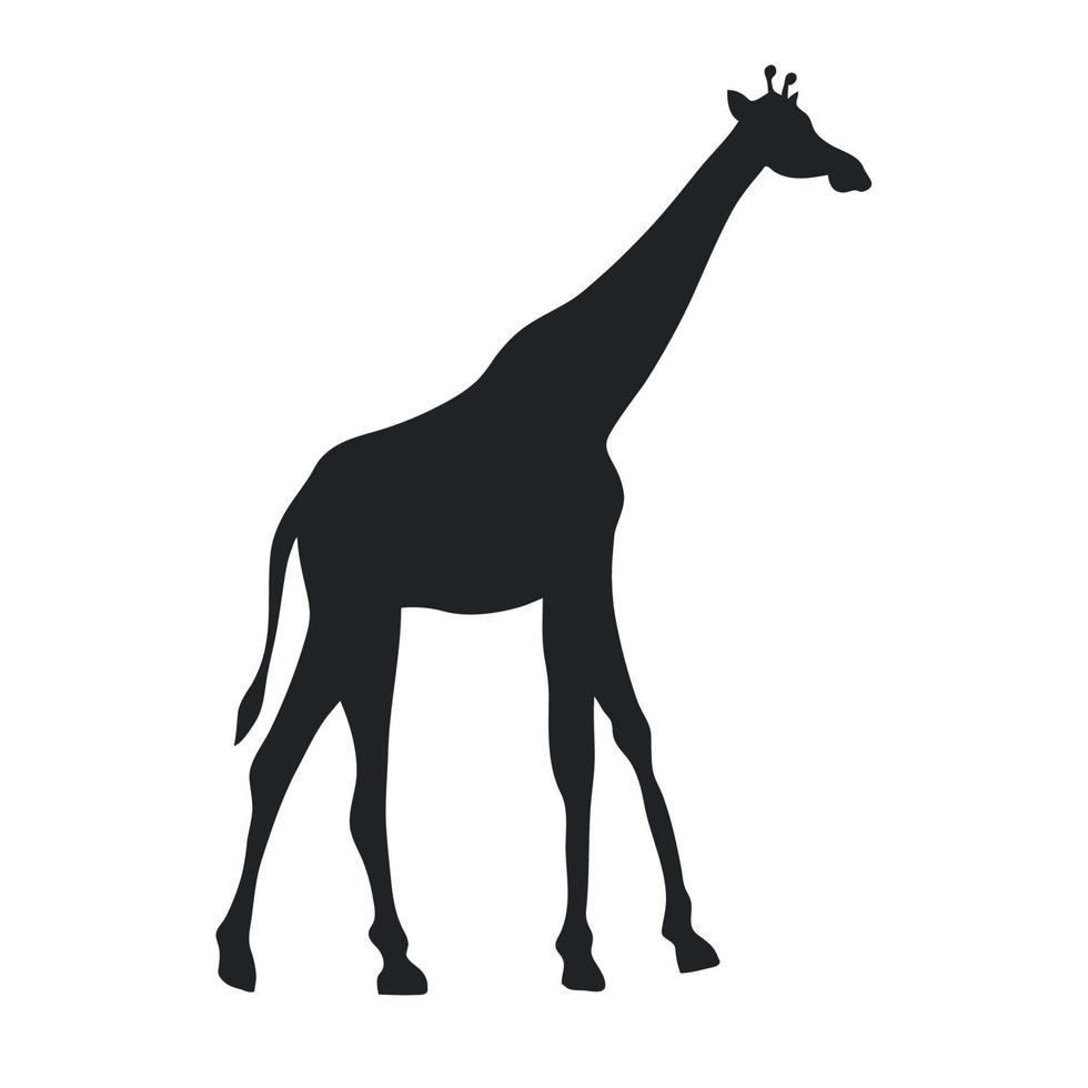 african giraffe silhouette vector