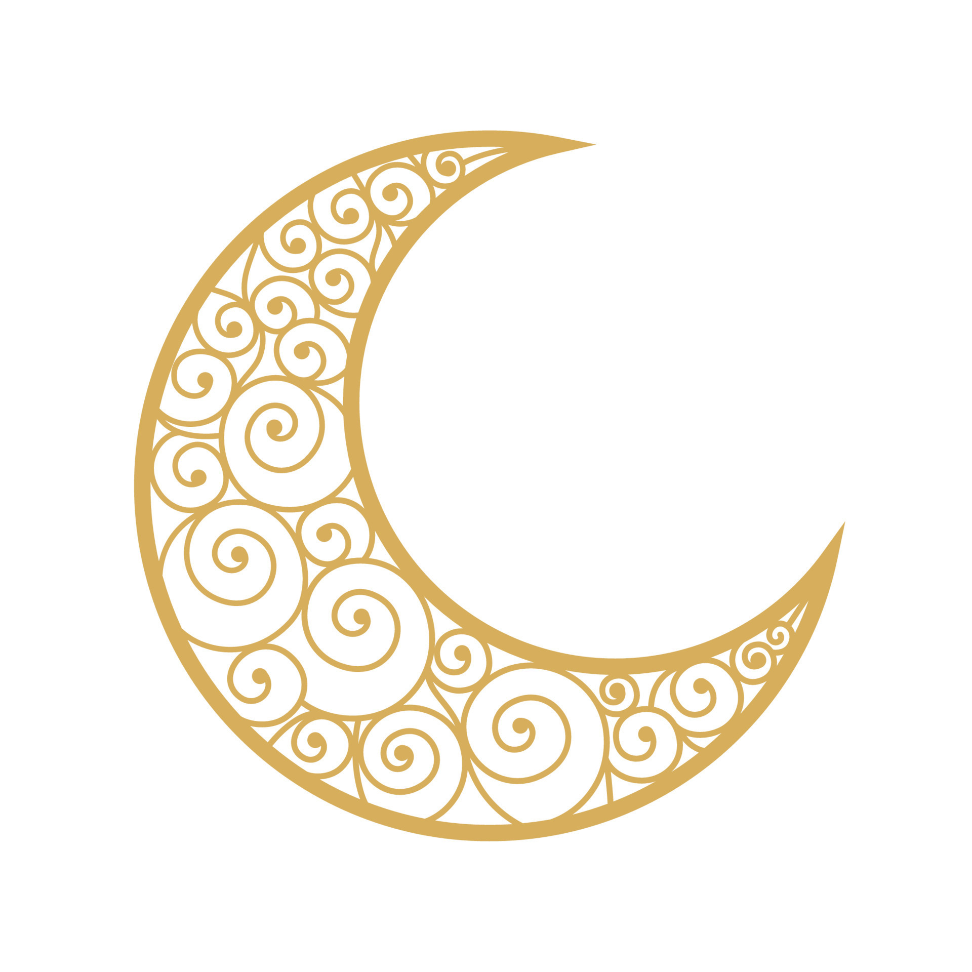 golden crescent moon 11264051 Vector Art at Vecteezy