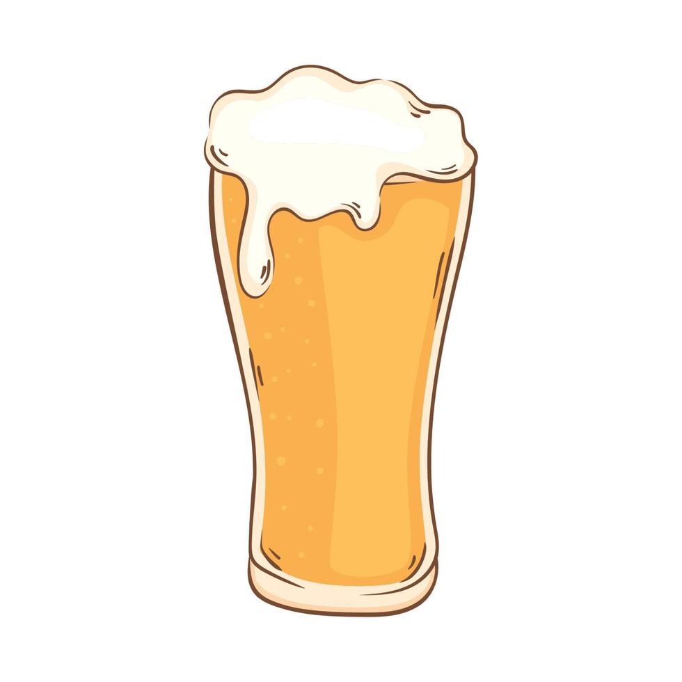 retro beer glass vector