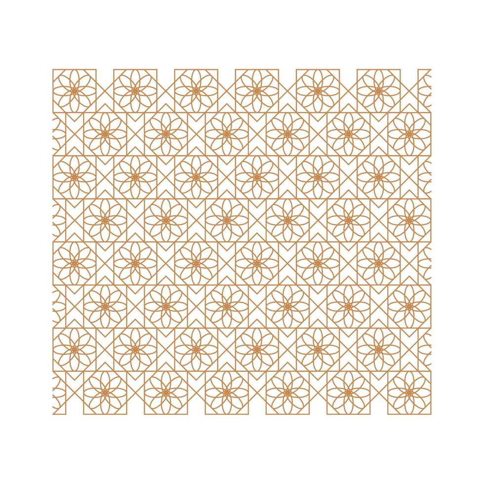 golden floral pattern vector
