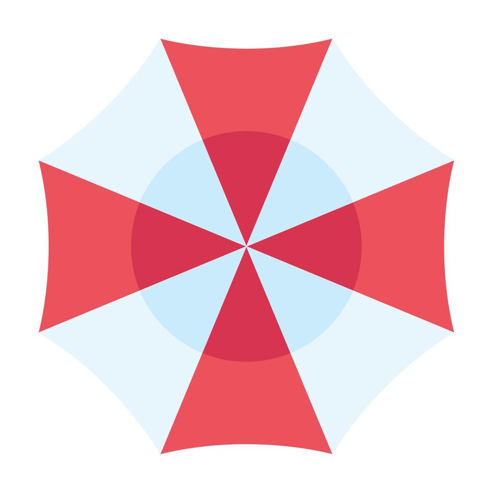 red and white umbrella vector