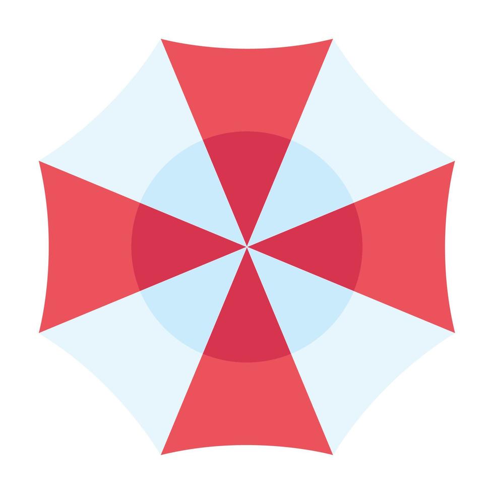 red and white umbrella vector